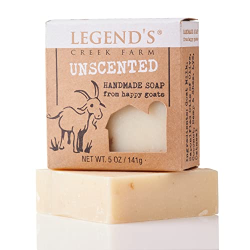 Unscented Goat Milk Soap Bar - 5 Oz Pack of 2 - Natural, Gentle & Cruelty-Free