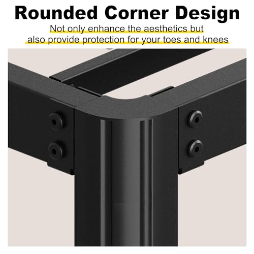 Full Bed Frame 6 Inch Low Profile Metal Platform No Box Spring Needed - Yicensen