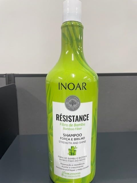 INOAR Bamboo Fiber & Biotin Hair Shampoo for Strength & Shine - 33.8 Fl Oz