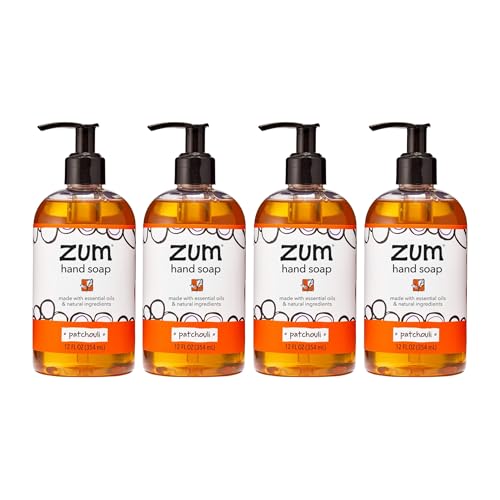 Natural Patchouli Liquid Hand Soap 12 oz - 4 Pack (Variation: Patchouli / 3 Fl Oz)