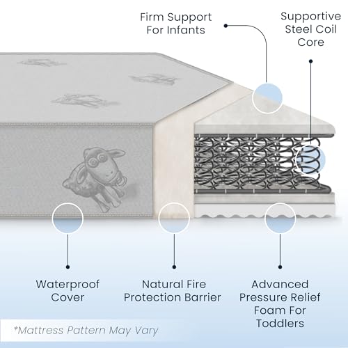 Deluxe Limited Dual Sided Baby Crib Mattress - Supportive Waterproof, GREENGUARD Gold Certified