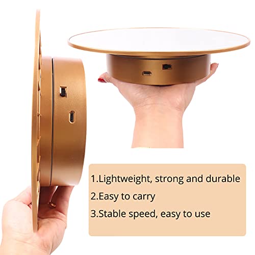 Motorized Rotating Display Stand 25cm for Mannequin Head & Wigs - 360 Degree Turntable