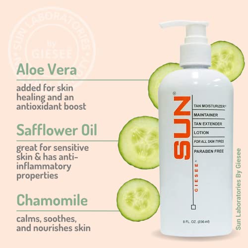 Sun Laboratories By Giesee Self Tanning Lotion, Tan Extender and Body Scrub - Very Dark Sunless Tanner for Natural Face & Body Self Tan - Gradual Self Tanning Lotion for Instant Sunless Glow