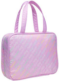 Lavender Juicy Couture Makeup & Toiletry Bag for Travel - Pink Logo