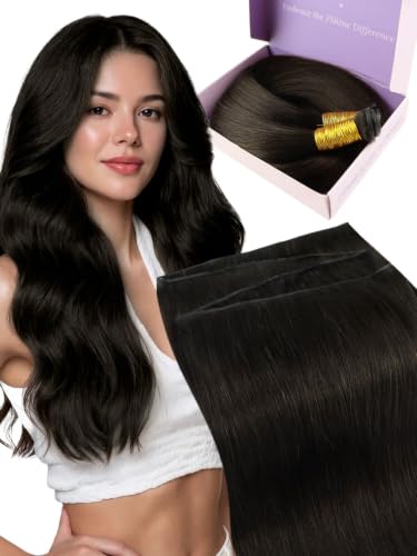 Dark Brown Weft Hair Extensions 50g 16 Inch Sew-In Human Hair