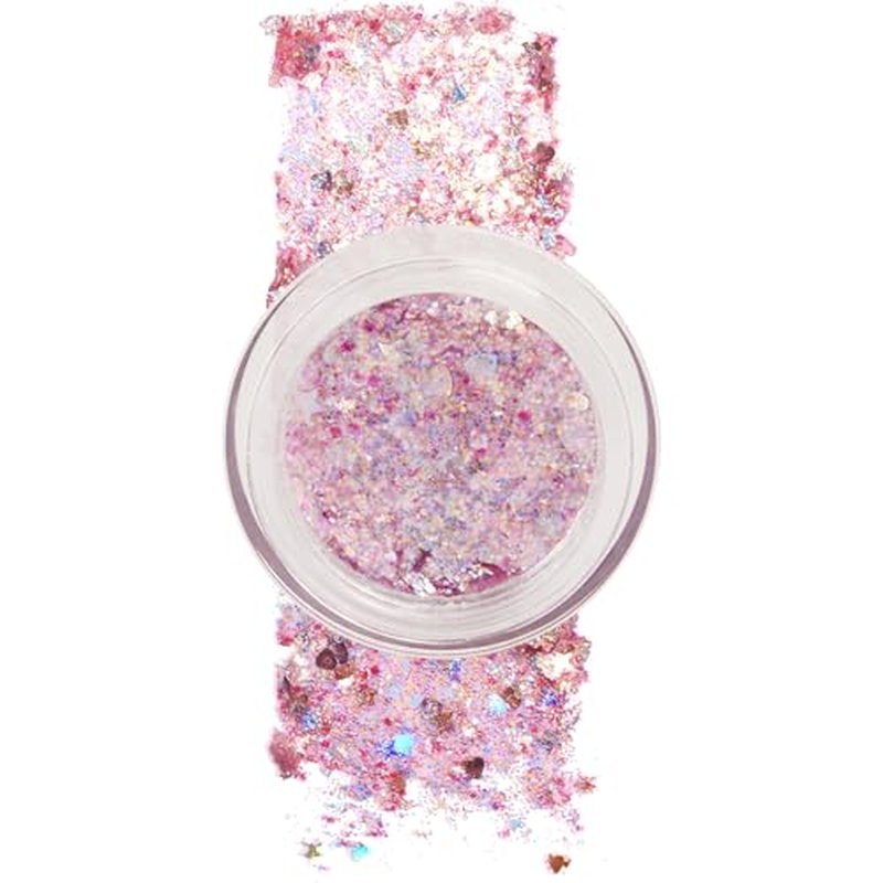 KimChiChic Beauty Glitter Sharts, Chunky Face & Body Glitter, Multi-Use for Hair, Cheeks & Collarbone, Adds Bold, Sparkling Shine, Super Bloom, 2.5g
