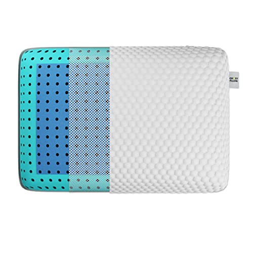 GhostBed Firm Cooling Memory Foam Pillow - Standard Size, Ventilated, Washable Cover - Ideal for All Sleepers - Variation 1