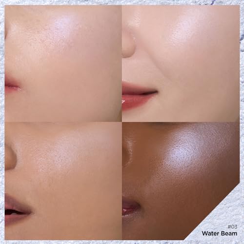 Laka Dream Beam Highlighter, 2.8g/0.09oz, Hydrating Powderwith Hyaluronic Acid & Chamomile for Radiant, Long-Lasting Glow, Glass Skin, K-Beauty (#03 Water Beam)