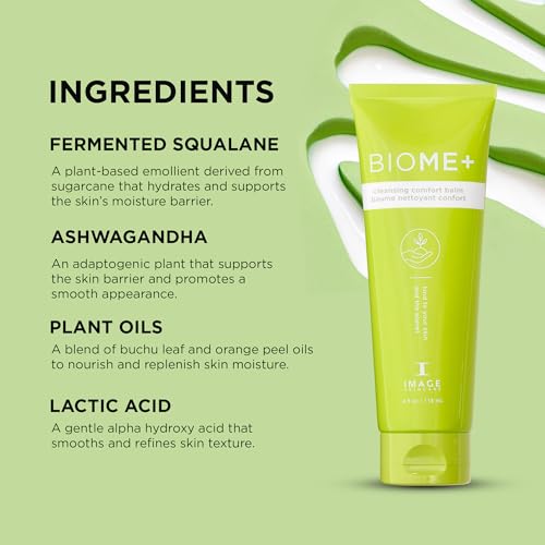 IMAGE Skincare BIOME+ Cleansing Comfort Balm 4oz - Microbiome-Friendly Gentle Cleanser