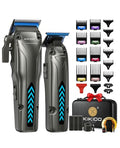 KIKIDO Cordless Hair Clippers Kit 24pc for Men – 3 Batteries, 8k RPM