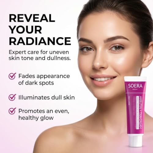 Korean Brightening Face Cream with Arbutin & Tranexamic Acid for Uneven Skin Tone