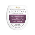 Bath Royale White Round Soft Close Toilet Seat BR500-00 with Lid - Durable & Easy to Clean
