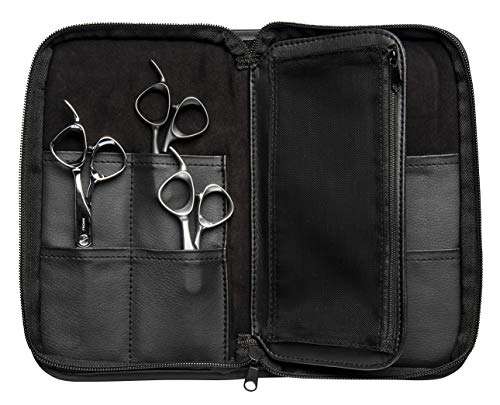 Professional Shear and Tool Case for Stylists and Barbers, Black, 8-Pocket