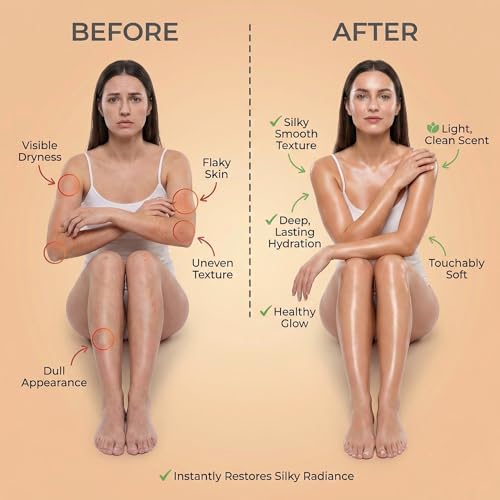 Radiance Nourishing Body Oil ? Body Moisturizer with Grapeseed Oil, Jojoba Oil & LARVOGEN¢â Bio Oil, Silky Smooth, Firming & Hydrating Body Oil for Women & Men, Pure Glow & Silky Finish - 120 ml