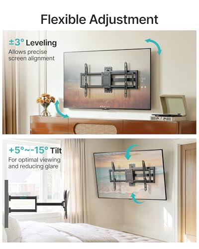 Pegzone 32-Inch Long Extension TV Wall Mount for 37-86 Inch Screens - Full Motion, Heavy Duty