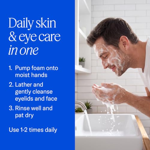 EYEECO Gentle Tea Tree Eyelid & Facial Cleanser 1.7 Fl Oz - Nourishing & Hydrating Face & Eye Wash