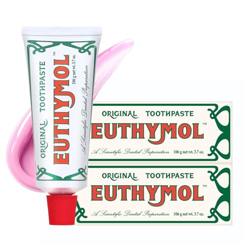 Euthymol Pink Toothpaste Pack of 2 Fluoride-Free Gentle Oral Care
