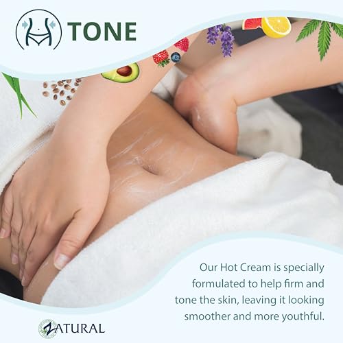 Zatural Hot Cream-Cellulite Cream-Muscle Rub-Body Wraps-Belly Fat-Skin Firming & Weight Loss-Professional Therapeutic Grade-Doctor Formulated (Pump)