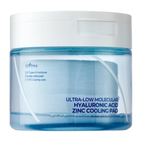 Hydrating Hyaluronic Acid Zinc Cooling Toner Pad for Sensitive Skin