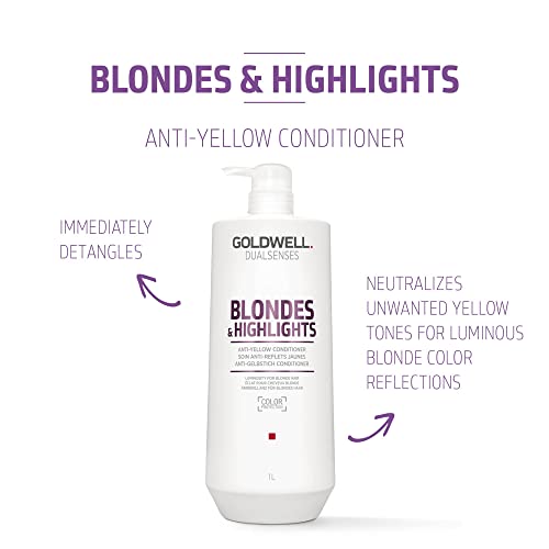 Goldwell Dualsenses Blondes and Highlights Anti-Yellow Conditioner 1L - Old Version 33.8 Fl Oz