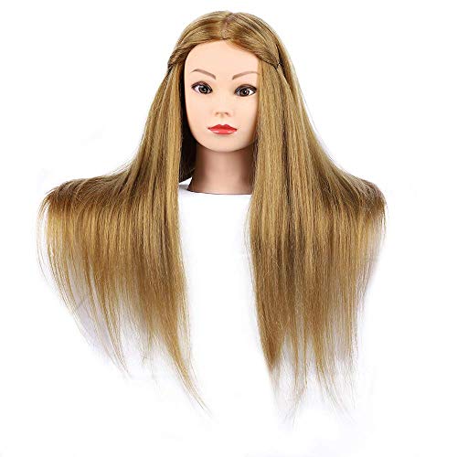 Mannequin Head 26 Inch with Blonde Hair and Makeup for Cosmetology Practice