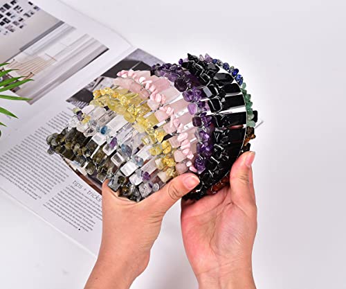 7 Chakra Crystal Headband - Handmade Boho Tiaras for Weddings & Parties