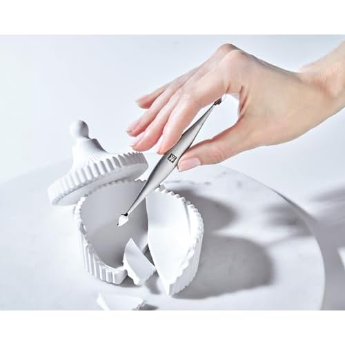 ZWILLING Cuticle Pusher (nail cleaner, double ended tool, suitable for natural and artificial nails), Premium, Silver, 5 inch