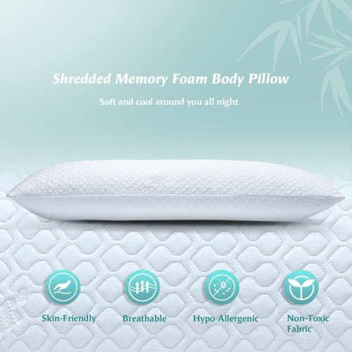 Rainmr Extra Thick Memory Foam Body Pillow 20 x 54 Inch - Firm Variation