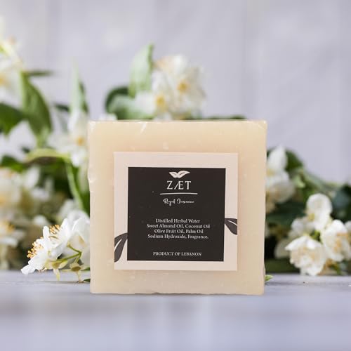 ZAET Royal Jasmine Soap Bar 5oz Pack of 4 Handmade Natural Body & Face Wash