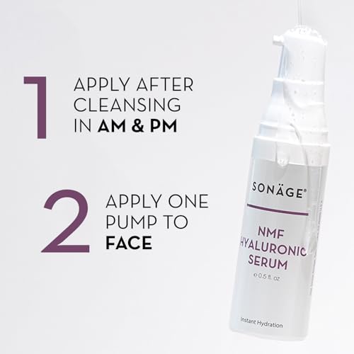 Sonage NMF Hyaluronic Acid Serum: Anti-Aging Face Plumping Serum | Ultra Hydrating for Dehydrated Skin