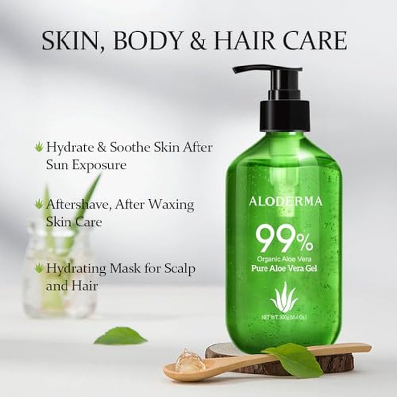 Aloderma Aloe Vera Gels, 2 pieces - 500g Aloe Vera Gel, 300g Aloe Vera Gel