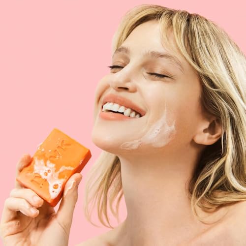 Makari Vitamin C & Turmeric Facial Cleansing Bar 2 Pack (3.15 oz) – Fragrance-Free, with Shea Butter