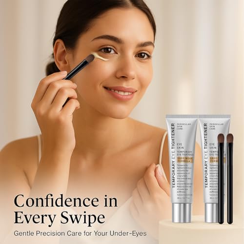Perfection Eye Tightening Cream with Precision Brush 2PCS? Instant Firming & Lifting Eye Cream for Wrinkles, Puffiness & Fine Lines ? Cooling Applicator for Smooth, Youthful Eyes