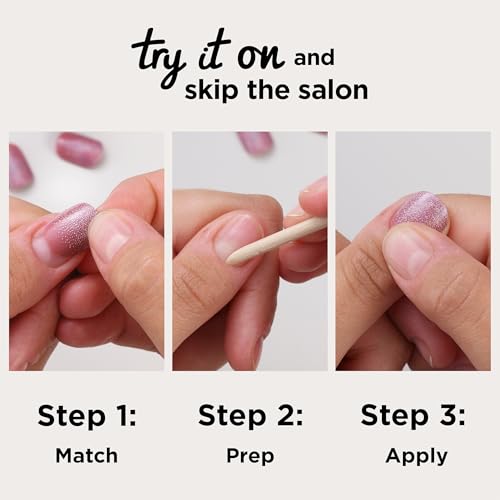 Sally Hansen Salon Effects Perfect Press-On Nails | Sq-oval Shape | Easy to Apply, Non-Damaging| 30 Nails, Nail Glue, Adhesive Tabs, File | Rocket Fuel