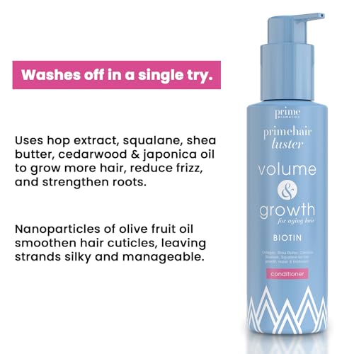 PrimeHair Luster Conditioner for Mature Hair - Biotin Enriched, Sulfate-Free