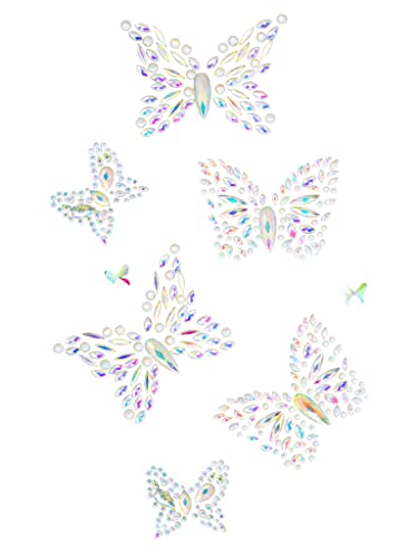 Leg Avenue Women's Adhesive Body Jewels Pasties Stickers - Aurelia Butterfly Edition