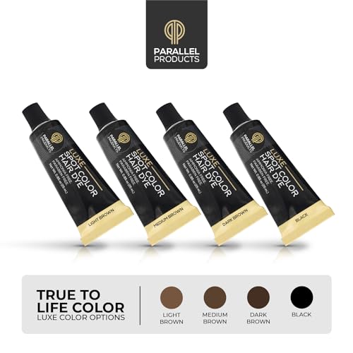 Dark Brown Cream Hair Dye Kit with Developer & Brush - Covers Grey & Root Touch-Up