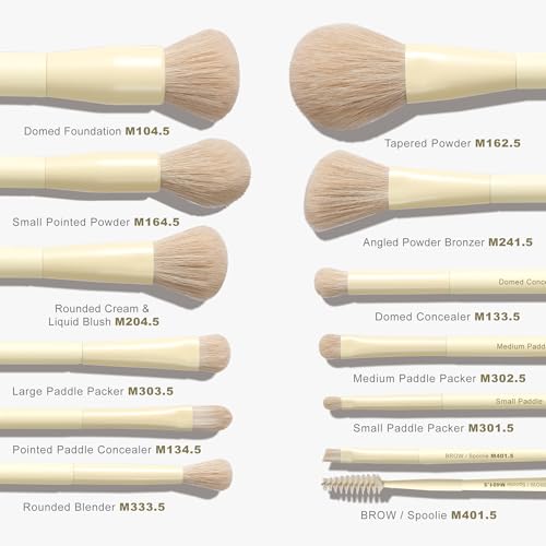 Travel Makeup Brush Set - 12 Vegan Face & Eye Brushes with Storage