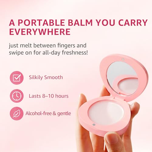 Herbsocean Solid Perfume for Women - Pink Floral & White Fragrance Set, Long Lasting, Alcohol-Free, Travel-Friendly