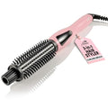 Heated Styling Brush 3-in-1 Ionic Curling Iron & Straightener for All Hair Types