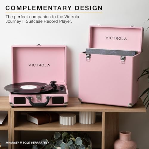 Collector II Vinyl Storage Case by Victrola (Black) Holds 30+ LPs