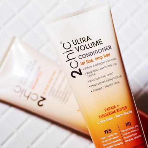 GIOVANNI 2chic Ultra-Volume Conditioner for Fine & Thinning Hair, Paraben-Free, 24 oz