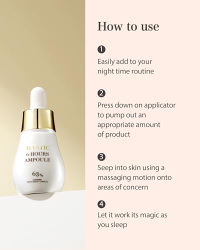 MASTINA Mastic Ampoule Serum - Face & Radiance, 0.51 Fl Oz, Pack of 1