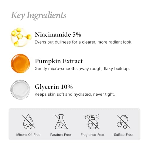 Gentle Exfoliating Toner with Niacinamide & Pumpkin Extract - Milky Hydrating Skin Care