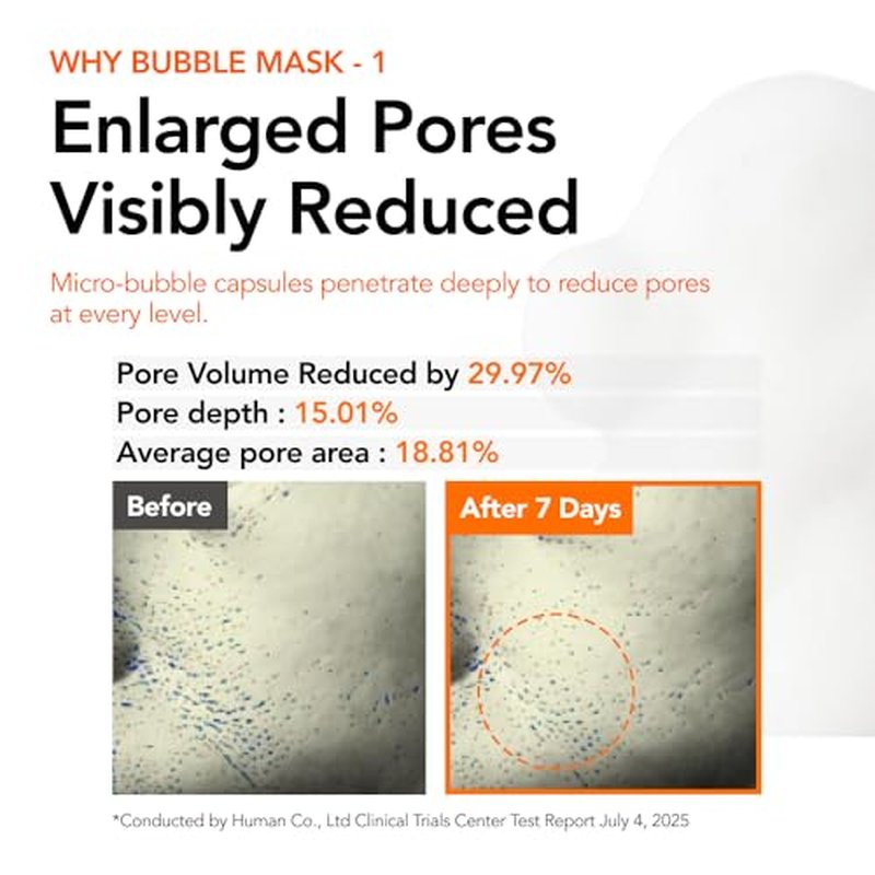 MENOKIN 30 Seconds Quick Bubble Mask [LIFT] - [Collagen] & Niacinamide in Micro-bubbles for Anti Aging, Boost Elasticity, Fine Lines, Korean Glass Skin Care Essential, 50 Uses, 2.36 fl.oz