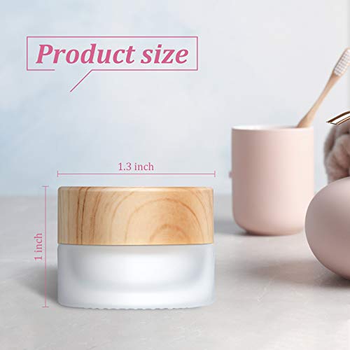 30 Pcs Glass Cosmetic Jars with Leakproof Bamboo Lids - 5 Gram Variations of THIS Listing