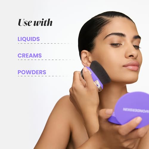 Wonderskin Dial-It-Up Brush ? Adjustable 3-in-1 Makeup Brush for Foundation, Powder & Creams ? Sheer to Full Coverage ? Ergonomic Precision Design