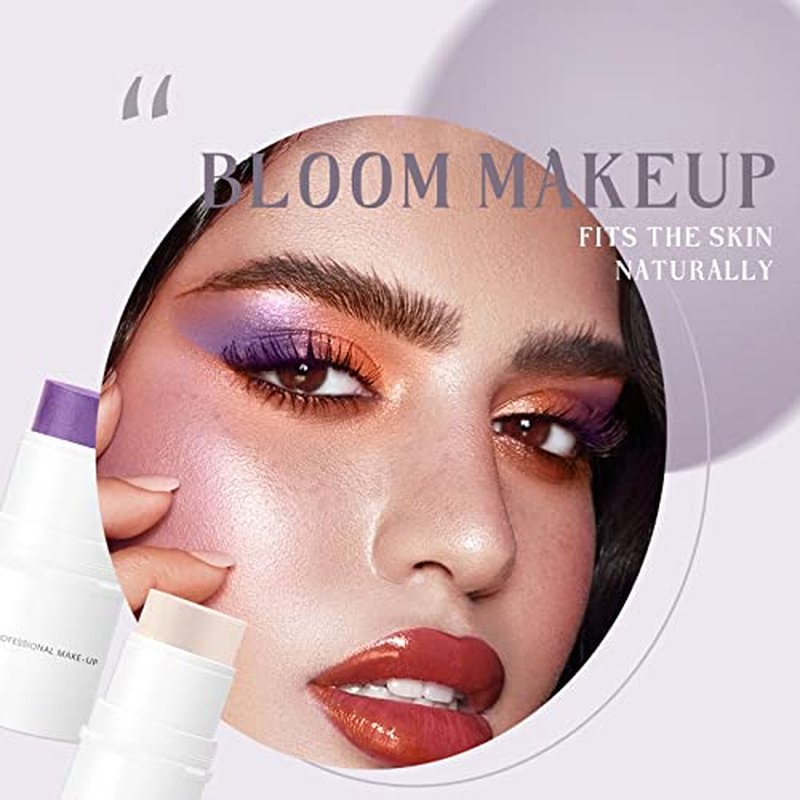 4 Colors Cream Blush Highlighter Contour Blush Stick Creamy Cosmetics Stick Set, 4 in 1 Waterproof and Long Lasting Bronze Stick Moisturizer Makeup Sticks