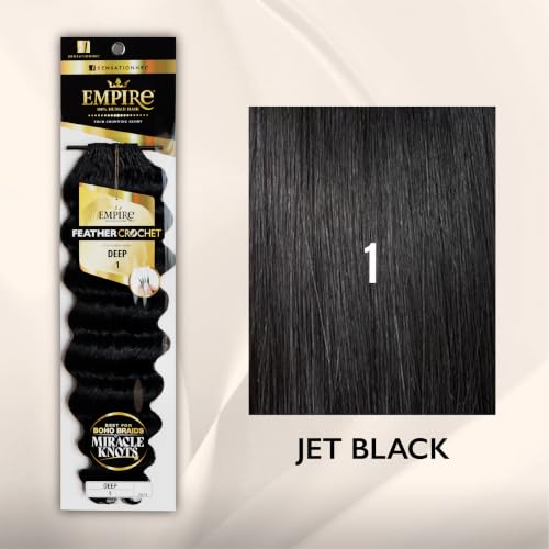Sensationnel Empire Feather Crochet Braids - Deep 10 Inch Jet Black