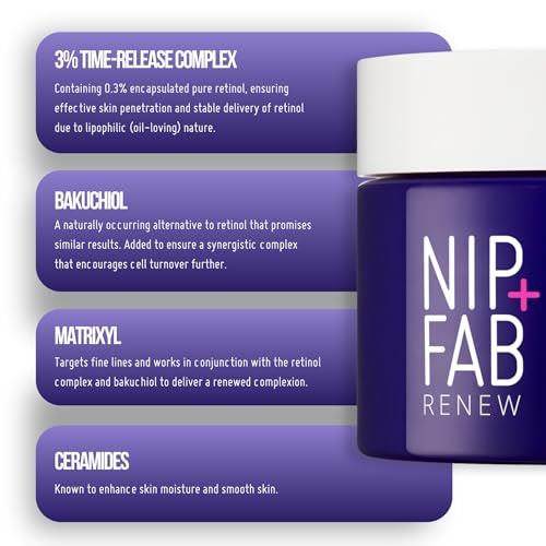 Nip+Fab Retinol Fix 3% Overnight Cream - Advanced Youth-Boosting Anti-Aging Skincare
